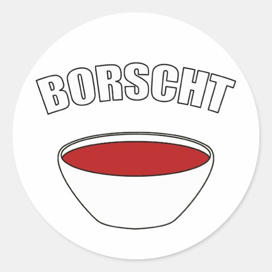 Borscht Classic Round Sticker