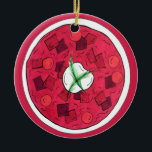 Borscht Eastern European Red Beet Beetroot Soup Ceramic Ornament<br><div class="desc">Design features an original illustration of a bowl of borscht, a sour beetroot soup popular in Ukraine and throughout Eastern Europe. This beet soup design is also available on other products. Lots of additional food prints are also available from this shop. Don't see what you're looking for? Need help with...</div>