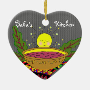 Borshch Power for Baba's Kitchen Ceramic Ornament