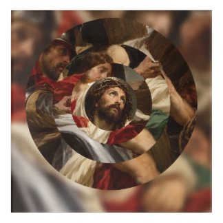 Borta-Yarrow Concentric Circle Religious Collage 4 Acrylic Print