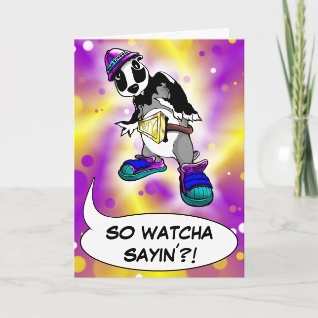 Bortel Badger - customizable Greetingcard Card (Front)