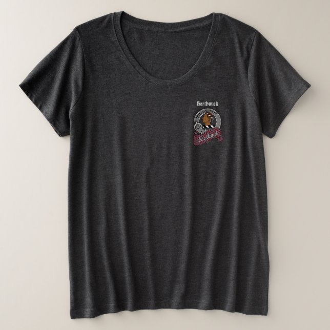 Borthwick Clan Badge Women's Pocket Plus Size T-Shirt (Design Front)