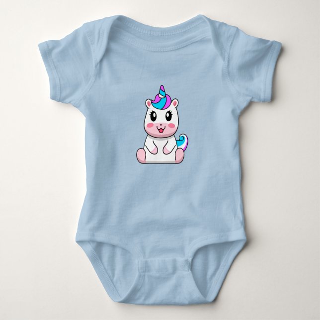 Bory baby unicorn bodysuit (Front)