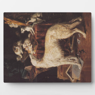 Borzoi And Cats Plaque