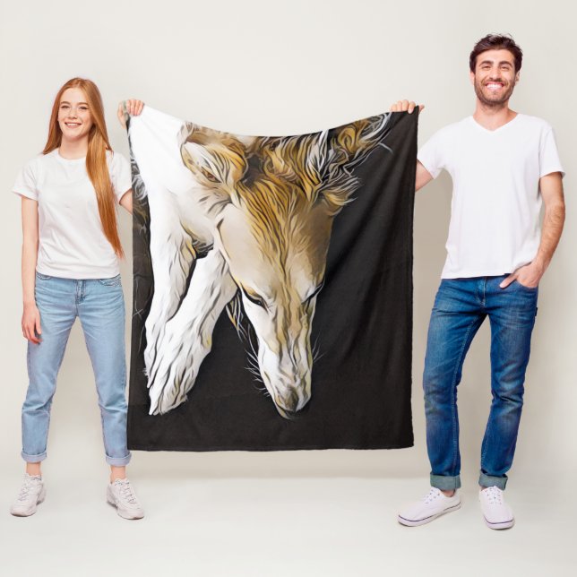 Borzoi Art Fleece Throw (In Situ)