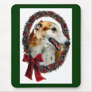 Borzoi Christmas Gifts Mouse Pad