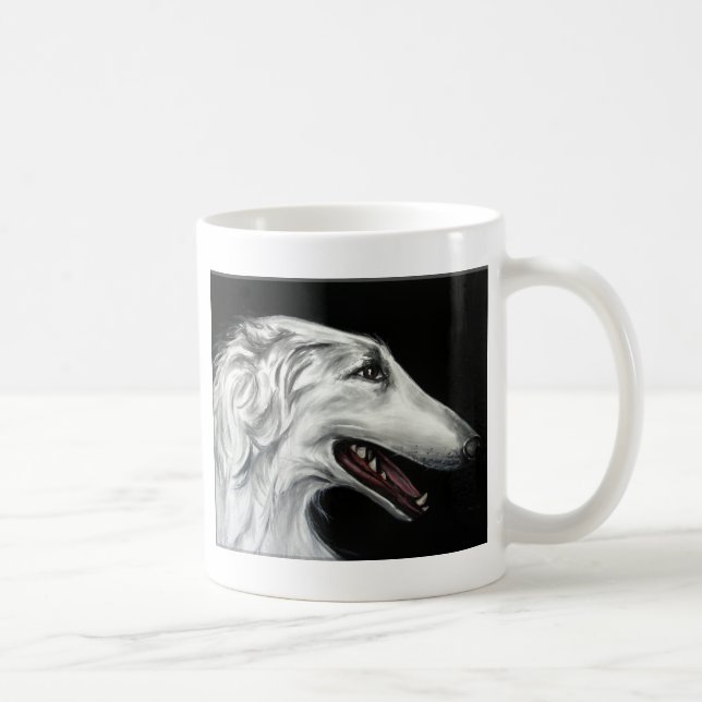 borzoi coffee mug (Right)