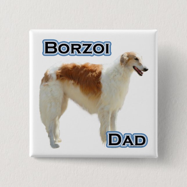 Borzoi Dad 4 - Button (Front)