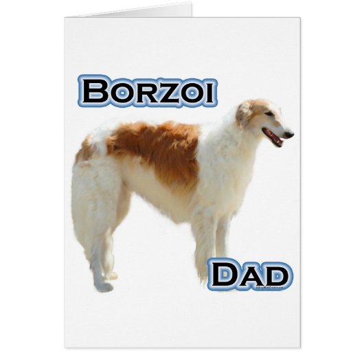 Borzoi Dad 4 Cards (Front)