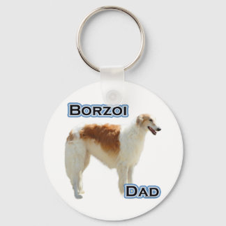 Borzoi Dad 4 - Keychain