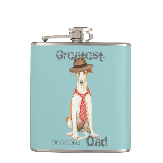 Borzoi Dad Flask (Front)