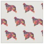 Borzoi Dog Geometric Pattern Silhouette Multi Fabric