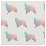 Borzoi Dog Geometric Pattern Silhouette Pastel Fabric