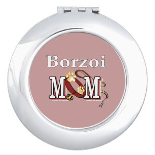 Borzoi Dog MOM Makeup Mirror