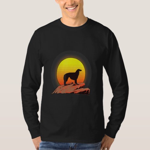 Borzoi Dog Sunrise  T_Shirt