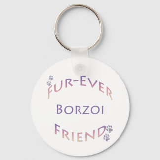 Borzoi Furever Keychain