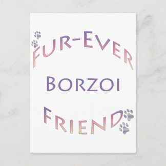 Borzoi Furever Postcard