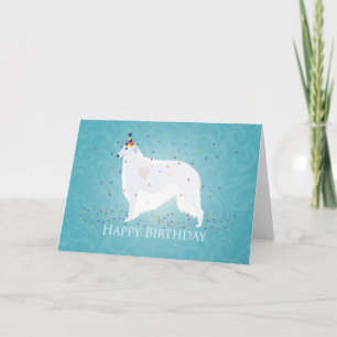 Borzoi Happy Birthday Design Card