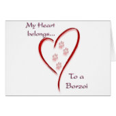 Borzoi Heart Belongs (Front Horizontal)
