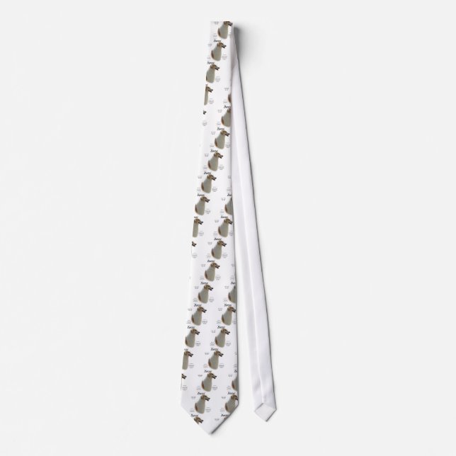Borzoi History Design Neck Tie (Front)