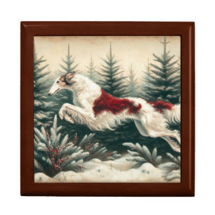 Borzoi In Trees Gift Box