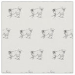 Borzoi Ink Sketch Dog Art Animal Fabric