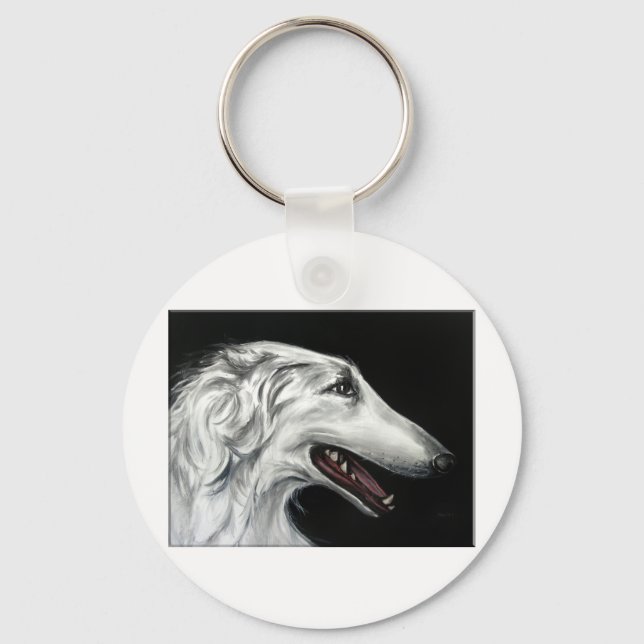 borzoi keychain (Front)