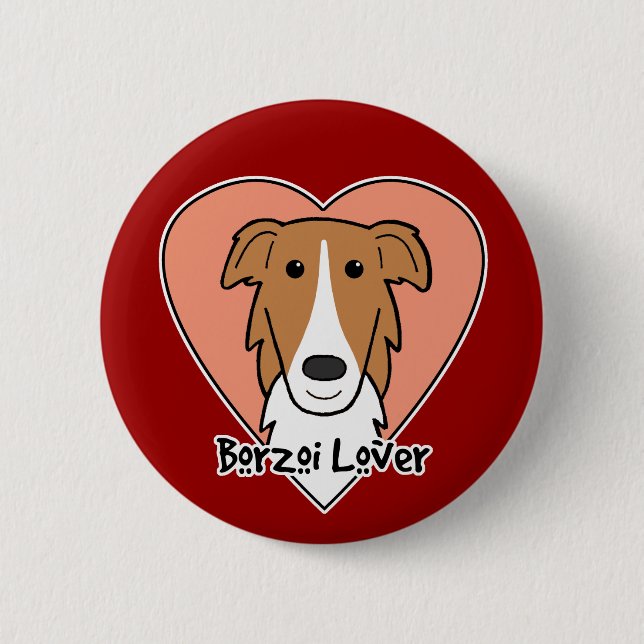 Borzoi Lover Button (Front)