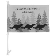 Borzoi National Bound Car Flag