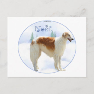 Borzoi Noel Holiday Postcard