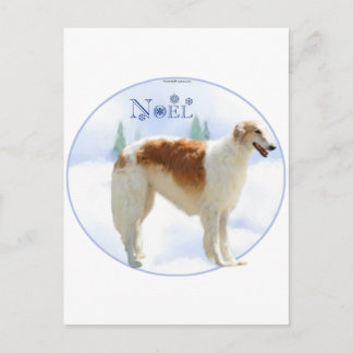 Borzoi Noel Holiday Postcard