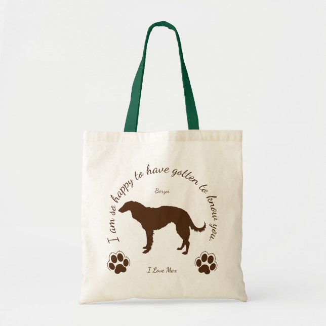 Borzoi Original bag for you and your dog トートバッグ (Front)