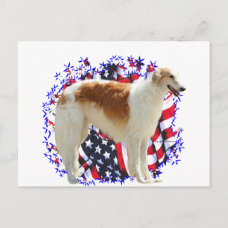 Borzoi Patriot Postcard