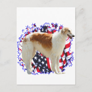 Borzoi Patriot Postcard