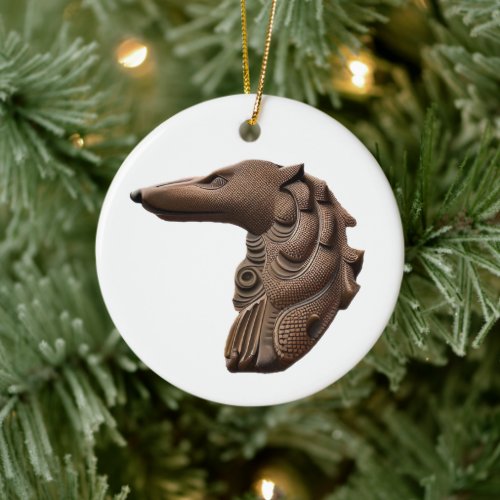 Borzoi Profile Christmas Ornament
