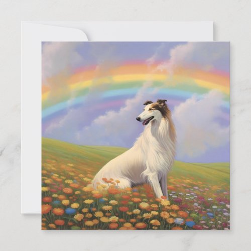 Borzoi Rainbow Bridge Custom Name Dog Memorial