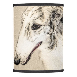 Borzoi (Silver Brindle) Painting Original Dog Art Lamp Shade
