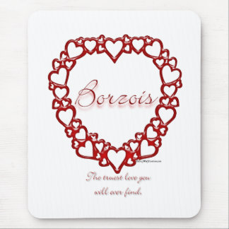 Borzoi True Love Mouse Pad