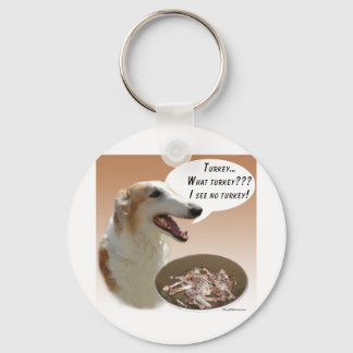 Borzoi Turkey Keychain