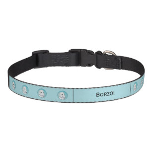 Borzoi (White) Painting - Cute Original Dog Art Pe Pet Collar