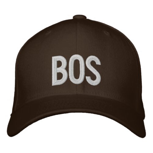 BOS _ Boston City Code Embroidered Baseball Cap