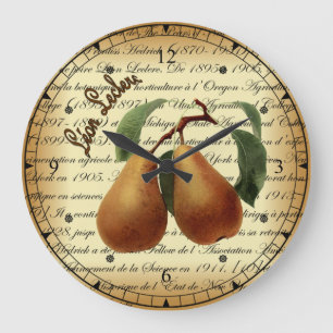 Bosc Pears~Léon Leclerc~Ulysses Prentiss Hedrick~  Large Clock