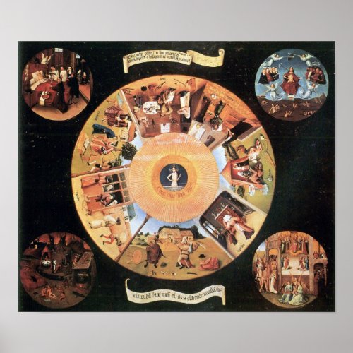 Bosch_Table with scenes of the seven deadly sins Poster