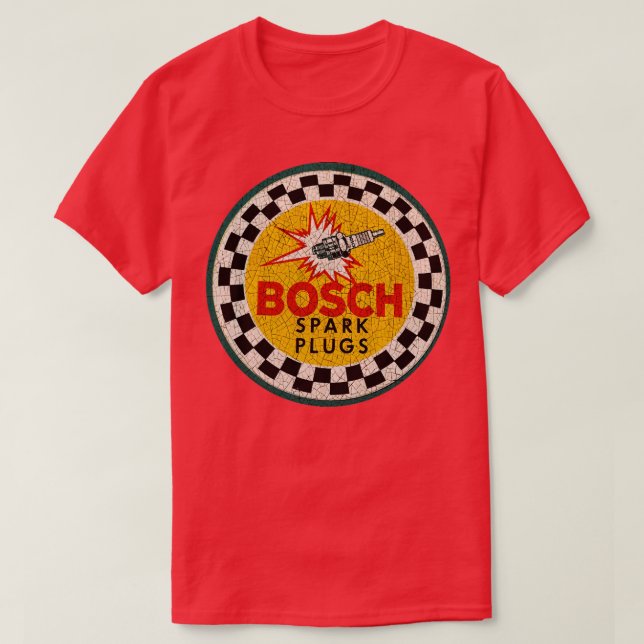Bosch Vintage Spark plugs T-Shirt (Design Front)