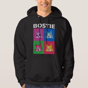Bosite Cool Pop Boston Terrier Dog  Graphic Hoodie