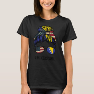 Bosnia and Herzegovina American Flag   USA Bosnian T-Shirt