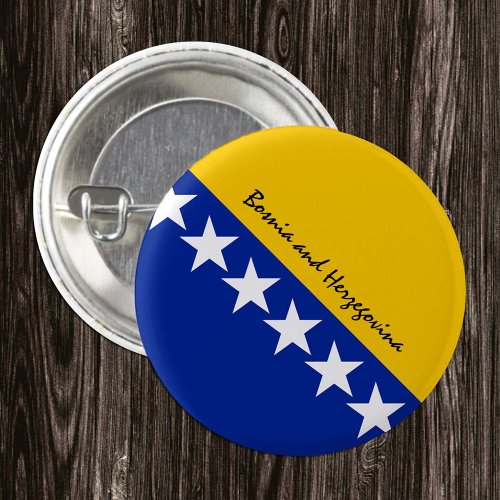 Bosnia and Herzegovina button patriotic Flag Button