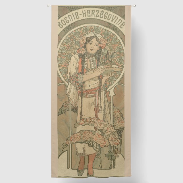 Bosnia and Herzegovina by Alphonse Mucha (1900) Blackout Curtains (Front)