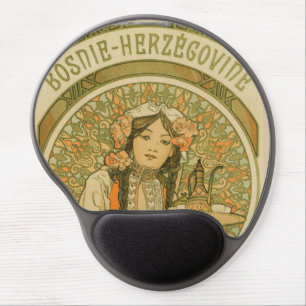Bosnia and Herzegovina by Alphonse Mucha (1900) Gel Mouse Pad