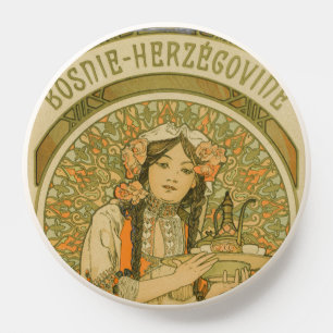 Bosnia and Herzegovina by Alphonse Mucha (1900) PopSocket
